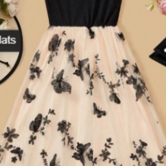 Dresses & Skirts - Women's Sleeveless Elegant And Romantic Butterfly Printed  gown FINAL PRICE!!!!!
